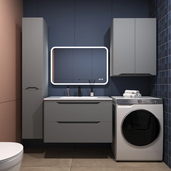 Шкаф Style Line Марелла 60 антискрейтч серый фото в интернет-магазине «Wasser-Haus.ru»