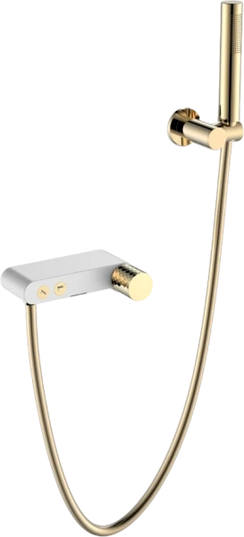Смеситель для ванны с душем Boheme Stick 123-WG white diamond gold фото в интернет-магазине «Wasser-Haus.ru»