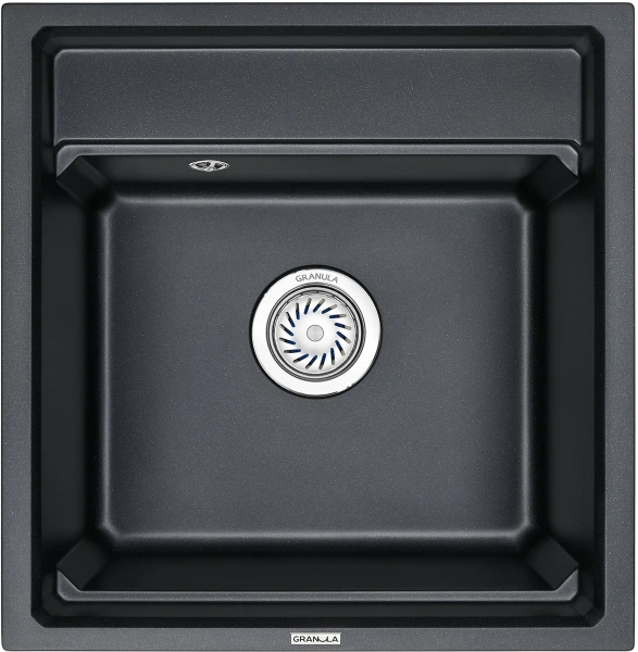Комплект Мойка кухонная Granula Kitchen Space KS-5002 шварц + Смеситель GR-2015 шварц фото в интернет-магазине «Wasser-Haus.ru»