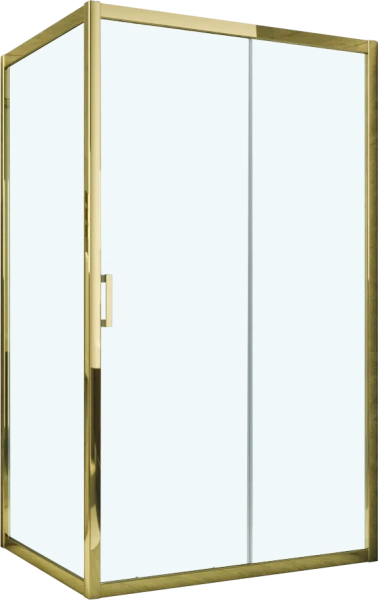 Душевой уголок Vegas Glass ZP+ZPV Tur Novo 105*90 09 01 профиль золото, стекло прозрачное фото в интернет-магазине «Wasser-Haus.ru»