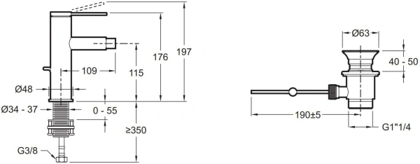 Смеситель для биде Jacob Delafon Grands Boulevards E77982-4A-CP фото в интернет-магазине «Wasser-Haus.ru»