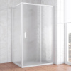 Душевой уголок Vegas Glass ZP+ZPV 120*80 01 02 профиль белый, стекло шиншилла фото в интернет-магазине «Wasser-Haus.ru»