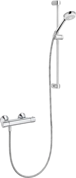 Термостатический смеситель для ванны с душем Kludi Logo Shower Duo 6857505-00 с душевым гарнитуром фото в интернет-магазине «Wasser-Haus.ru»