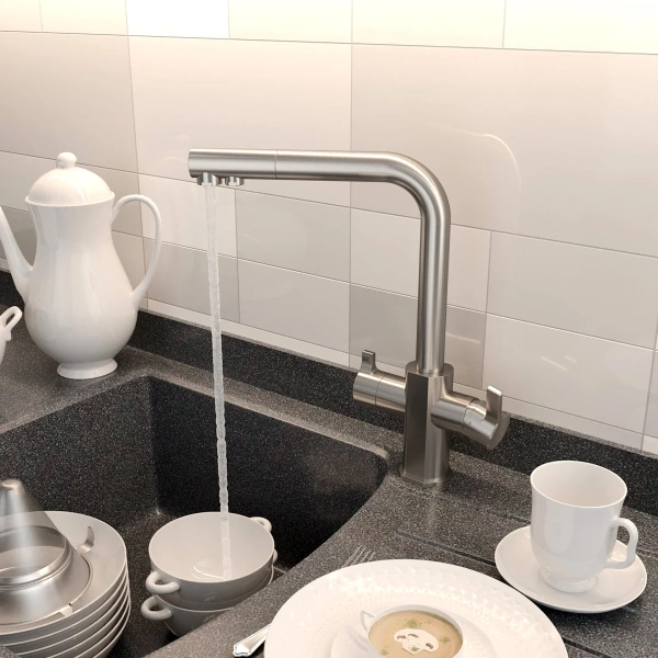 Смеситель для кухни Elghansa Kitchen Pure Water 56A5511-Steel steel фото в интернет-магазине «Wasser-Haus.ru»