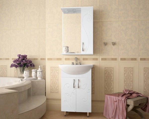 Мебель для ванной Style Line Эко Фьюжн №24 65, напольная, белая фото в интернет-магазине «Wasser-Haus.ru»