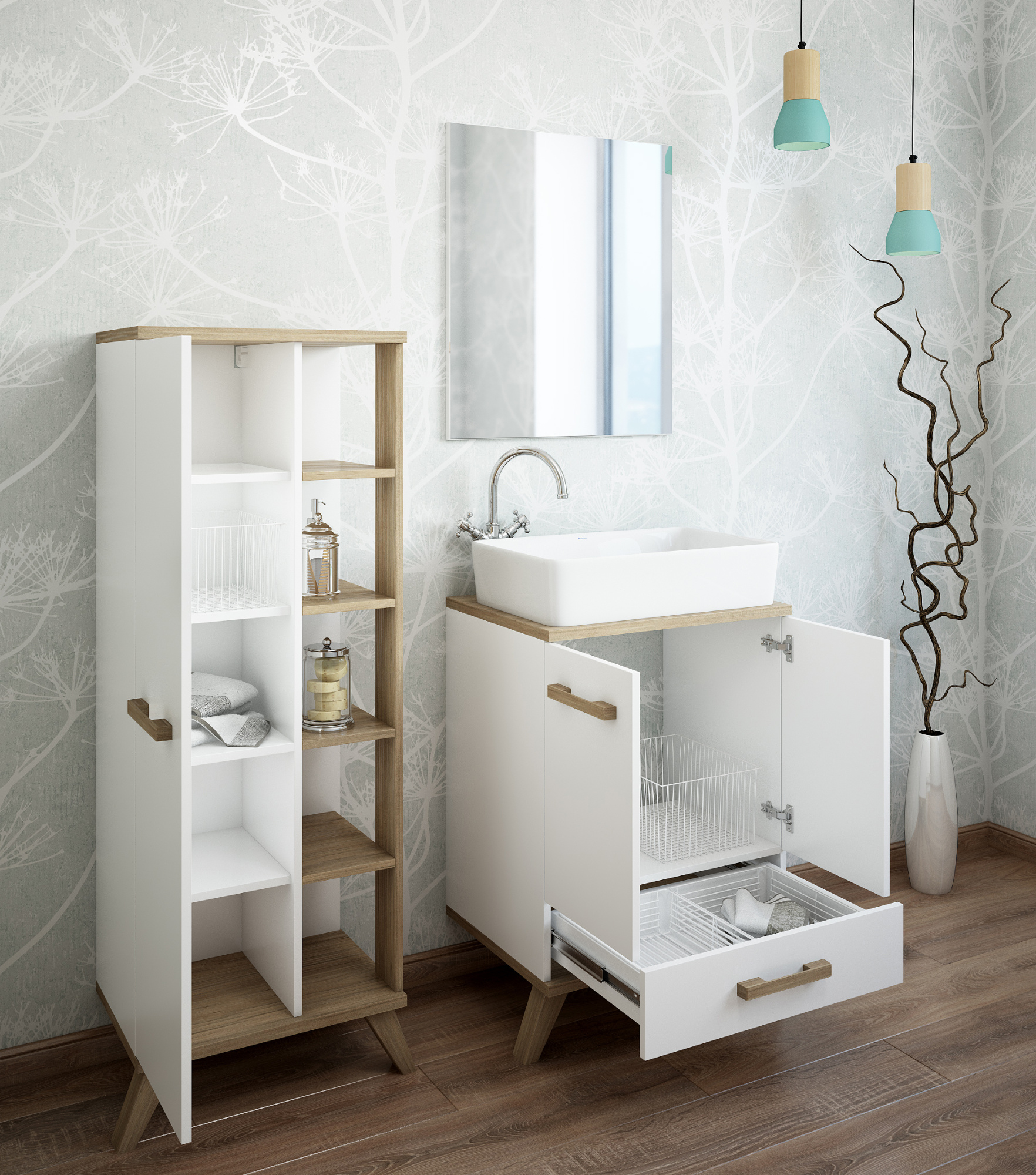 Мебель для ванной Sanflor Ингрид 60 фото в интернет-магазине «Wasser-Haus.ru»