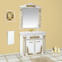 Мебель для ванной Misty Барокко 100 белая, патина фото в интернет-магазине «Wasser-Haus.ru»