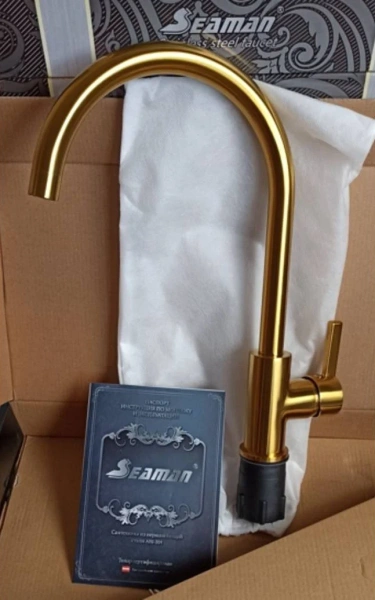 Смеситель для кухни Seaman Barcelone SSL-5815 gold satin фото в интернет-магазине «Wasser-Haus.ru»
