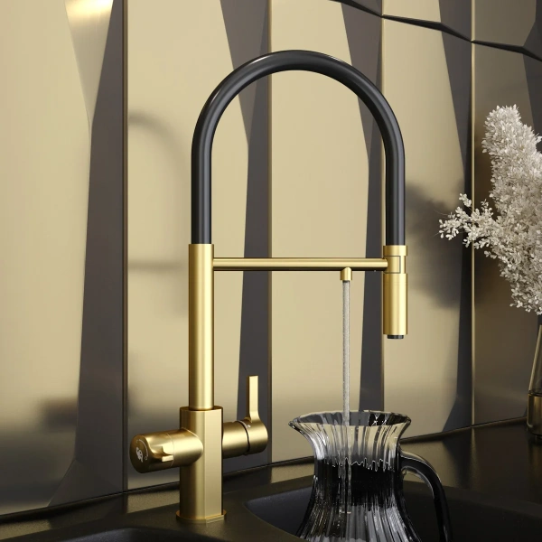 Смеситель для кухни Elghansa Kitchen Pure Water 56F5511-MattGold matt gold фото в интернет-магазине «Wasser-Haus.ru»