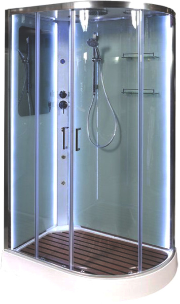 Душевая кабина DTO A102LLED+GMKN с средним поддоном фото в интернет-магазине «Wasser-Haus.ru»
