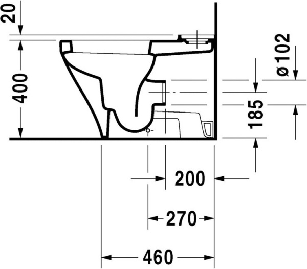 Чаша для унитаза-компакта Duravit DuraStyle 2155090000 фото в интернет-магазине «Wasser-Haus.ru»