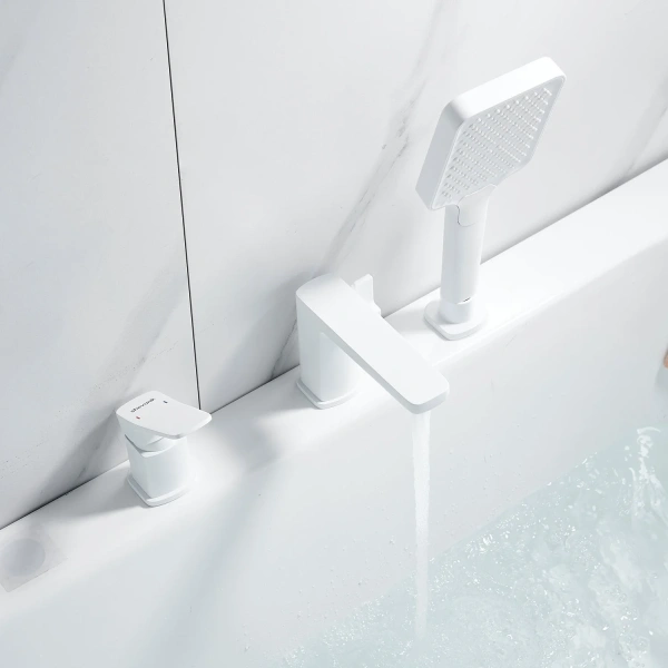 Смеситель на борт ванны Shevanik S9912C, белый фото в интернет-магазине «Wasser-Haus.ru»