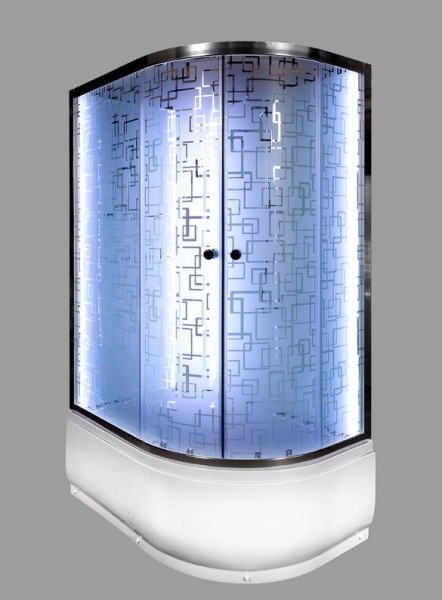 Душевая кабина Deto Em EM4511 L/R N LED гм 110 x 80 см, без крыши, с Led подсветкой, с гидромассажем фото в интернет-магазине «Wasser-Haus.ru»