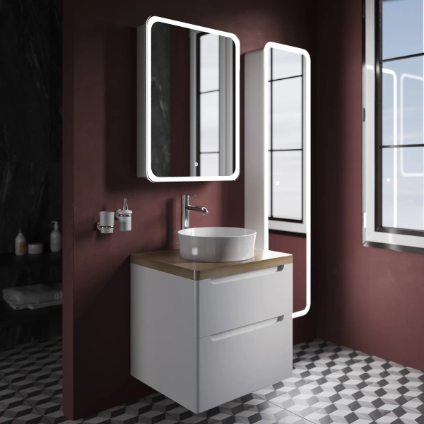 Раковина BOCCHI Sottile 1478-001-0125 глянцевая белая фото в интернет-магазине «Wasser-Haus.ru»