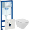 Комплект  Унитаз подвесной Ideal Standard Tonic II K316501 безободковый + Система инсталляции для унитазов Grohe Rapid SL 38775001 4 в 1 с кнопкой смы фото в интернет-магазине «Wasser-Haus.ru»