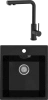Комплект Мойка кухонная Practik PR 425-004 черный оникс + Смеситель IDDIS Rule RULBLLFi05 черный фото в интернет-магазине «Wasser-Haus.ru»