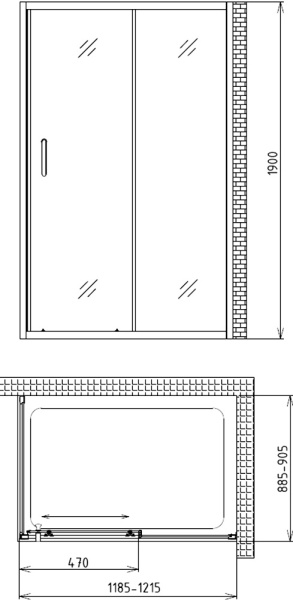 Душевой уголок Gemy Victoria S30191A-A90 120x90 см фото в интернет-магазине «Wasser-Haus.ru»
