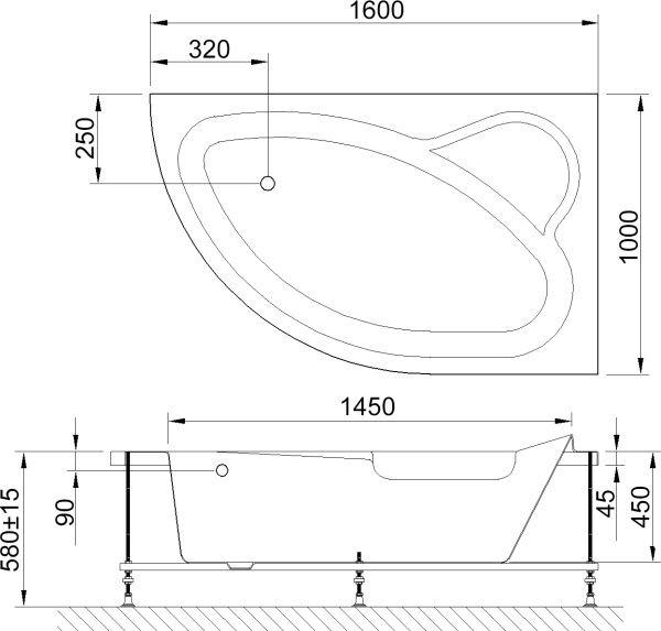 Акриловая ванна Royal Bath Alpine RB 819101 160x100 R, без каркаса фото в интернет-магазине «Wasser-Haus.ru»