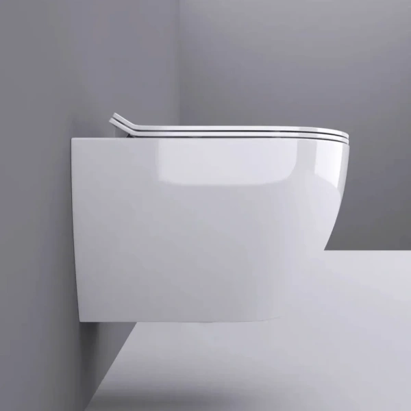 Унитаз подвесной Bauedge Bau Dream безободковый, с микролифтом, белый фото в интернет-магазине «Wasser-Haus.ru»
