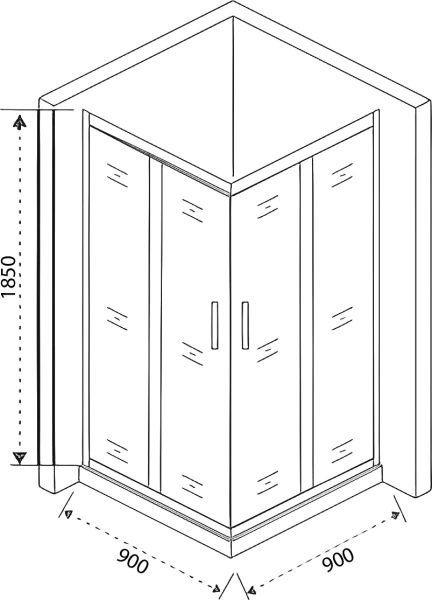 Душевой уголок Good Door Neo CR-90-C-CH 90x90 см фото в интернет-магазине «Wasser-Haus.ru»