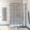 Душевой уголок GuteWetter Slide Rectan GK-865 правая 130x70 см стекло бесцветное, профиль хром фото в интернет-магазине «Wasser-Haus.ru»
