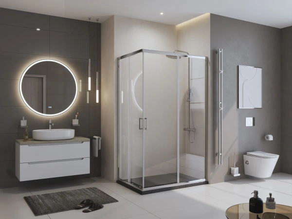 Поддон для душа BelBagno Uno AH 120х90, черный матовый, с сифоном фото в интернет-магазине «Wasser-Haus.ru»