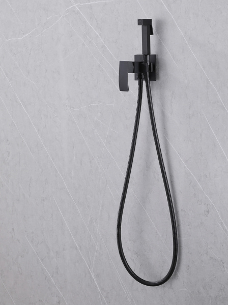 Смеситель ABBER Wasserfall AF8625B с гигиеническим душем, черный матовый фото в интернет-магазине «Wasser-Haus.ru»