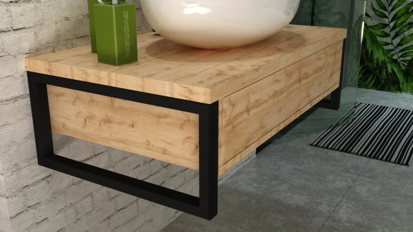 Мебель для ванной 1MarKa Grunge Loft 80 дуб вотан фото в интернет-магазине «Wasser-Haus.ru»