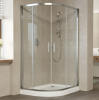 Душевой уголок Vegas Glass ZS-F 120*80 08 01 профиль глянцевый хром, стекло прозрачное фото в интернет-магазине «Wasser-Haus.ru»