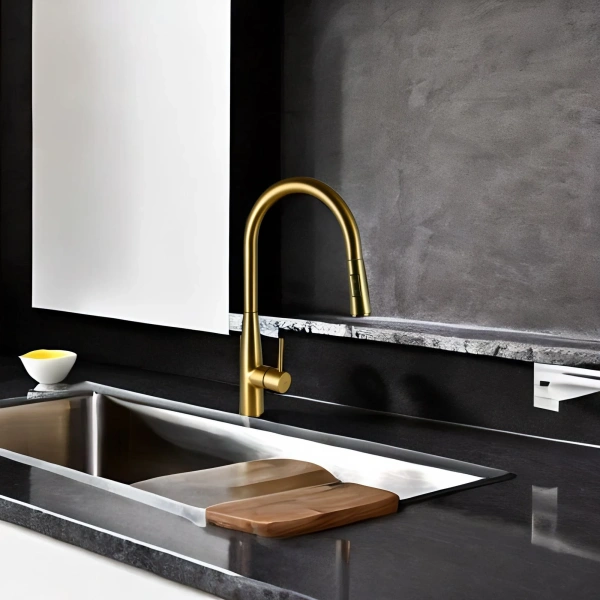 Смеситель для кухни Raiber Graceful RPG-011 золото фото в интернет-магазине «Wasser-Haus.ru»