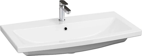 Мебель для ванной Marka One Mix 80Н с 3 ящиками, белый глянец, ручки рейлинг фото в интернет-магазине «Wasser-Haus.ru»