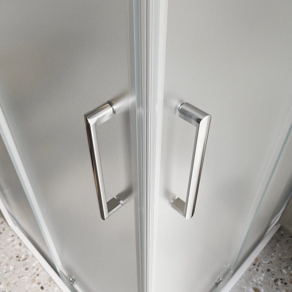 Душевой уголок BelBagno Luce AH-2-100/80-P-Cr 100x80, профиль хром, стекло рифленое фото в интернет-магазине «Wasser-Haus.ru»