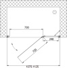 Душевая дверь в нишу Vegas Glass AFP 110 08 02 R вход 73 см, профиль глянцевый хром, стекло шиншилла фото в интернет-магазине «Wasser-Haus.ru»