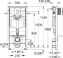 Комплект  Система инсталляции для унитазов Grohe Rapid SL 38775001 4 в 1 с кнопкой смыва + Унитаз подвесной Grohe Bau Ceramic 39351000 безободковый фото в интернет-магазине «Wasser-Haus.ru»
