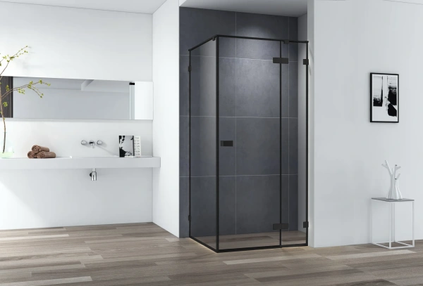 Душевой уголок Cezares Bellagio BELLAGIO-A-1-100-C-NERO 100х100, черный фото в интернет-магазине «Wasser-Haus.ru»