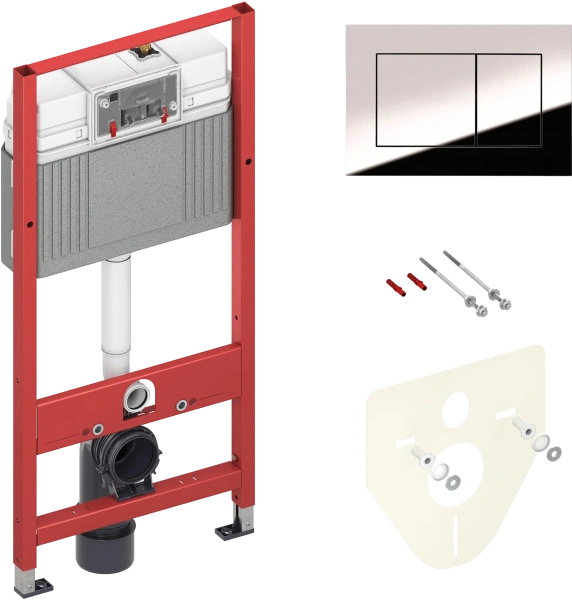 Комплект Унитаз подвесной Bauedge Bau Nimb безободковый, с микролифтом, белый + Инсталляция TECE Now 9400412 4 в 1 с кнопкой смыва фото в интернет-магазине «Wasser-Haus.ru»