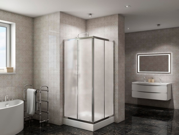 Душевой уголок BelBagno Due A-2-90-P-Cr фото в интернет-магазине «Wasser-Haus.ru»