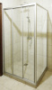Душевой уголок GuteWetter Practic Square GK-403 левая 110x110 см стекло бесцветное, профиль матовый хром фото в интернет-магазине «Wasser-Haus.ru»