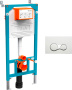 Комплект Унитаз подвесной Vitra Shift 7742B003-0075 с крышкой 91-003-009 + система инсталляции 800-2009 кнопка смыва белая фото в интернет-магазине «Wasser-Haus.ru»
