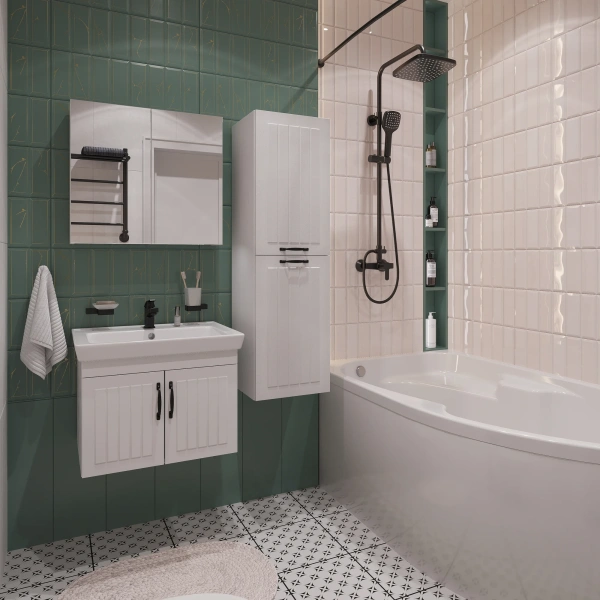 Мебель для ванной DIWO Сочи 60 подвесная, белая фото в интернет-магазине «Wasser-Haus.ru»