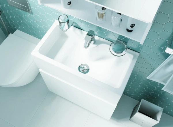 Мебель для ванной 1MarKa Mira 60H белый глянец фото в интернет-магазине «Wasser-Haus.ru»