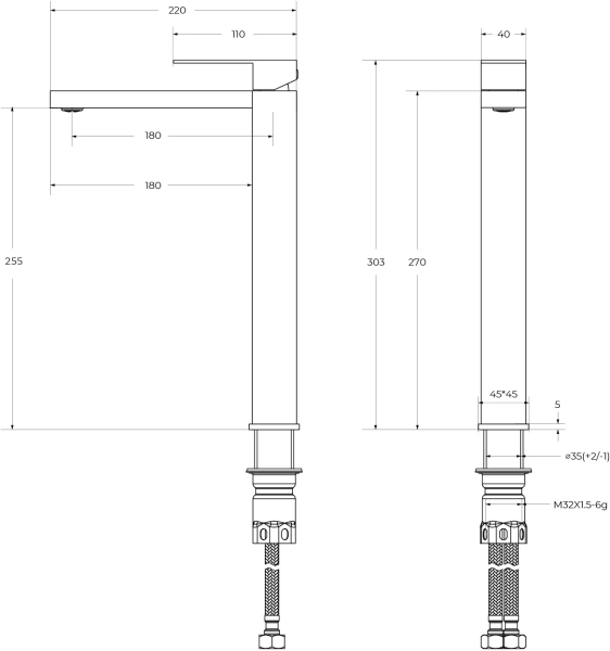 Смеситель Cezares Slider SLIDER-LC-01-W0 хром фото в интернет-магазине «Wasser-Haus.ru»