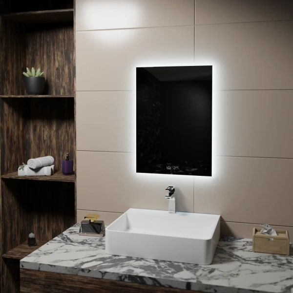 Зеркало Owl 1975 Line V 50х70 с подсветкой фото в интернет-магазине «Wasser-Haus.ru»