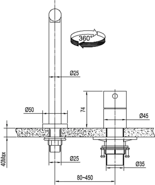 Смеситель для кухни Seaman Eco Venice SSN-1001-GL gun light фото в интернет-магазине «Wasser-Haus.ru»