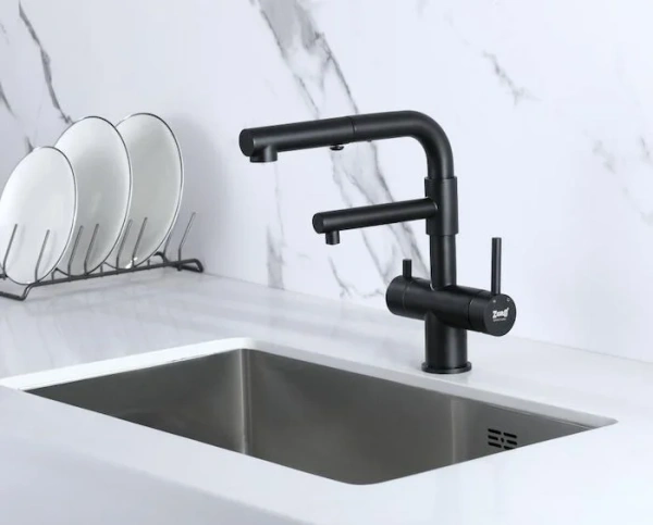 Смеситель для кухни Zorg Sanitary SZR-3216 Grafit графит фото в интернет-магазине «Wasser-Haus.ru»