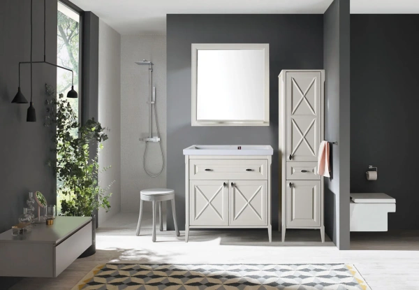 Шкаф-пенал ASB-Woodline Монте 40 R, бежевый фото в интернет-магазине «Wasser-Haus.ru»