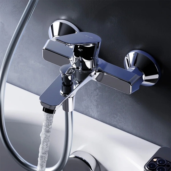Смеситель для ванны с душем AM.PM Crave F9C10000, хром фото в интернет-магазине «Wasser-Haus.ru»