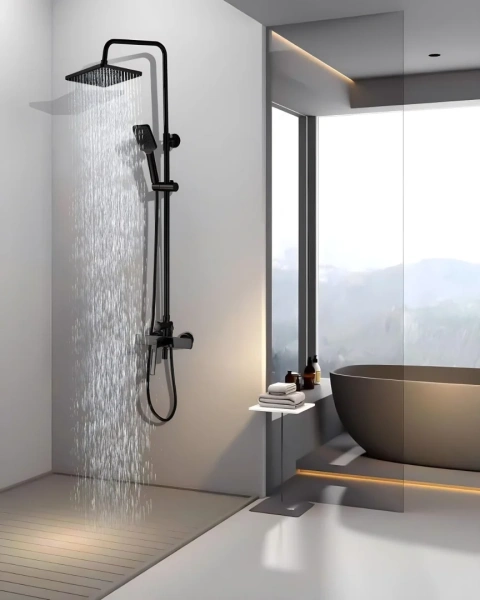 Душевая стойка BOCH MANN Chika 9968, черный матовый фото в интернет-магазине «Wasser-Haus.ru»