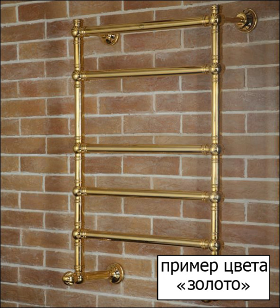 Полотенцесушитель водяной Margaroli Vento 400GO золото фото в интернет-магазине «Wasser-Haus.ru»