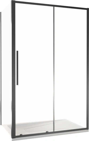 Душевой уголок Good Door Idea WTW+SP 130х80 см, профиль черный фото в интернет-магазине «Wasser-Haus.ru»